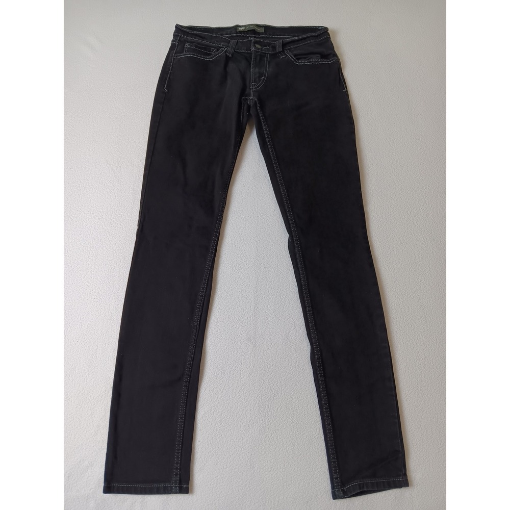 Levis 524 Too Superlow Skinny Jeans‎ Black Denim Low Rise Womens 7M 7 Medium